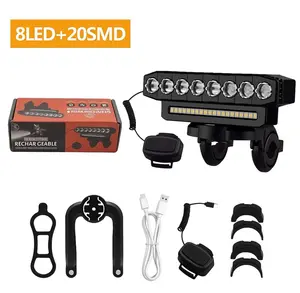 פנס ראשי חזק לאופניים ולקורקינט עם צופר נטען F-3